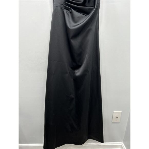 ABS Essentials By Allen Schwartz Size 8 Black Full Length Strapless Evening Gown - Picture 4 of 11